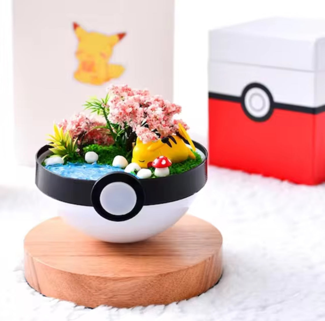 Sleepy Pikachu Pokeball Terrarium