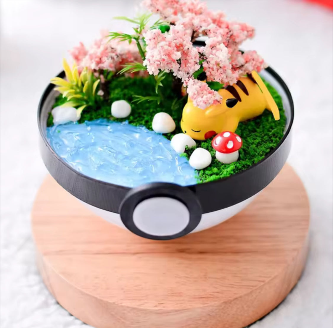 Sleepy Pikachu Pokeball Terrarium